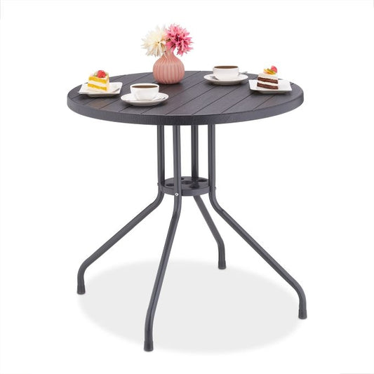 Garden table in grey wood look