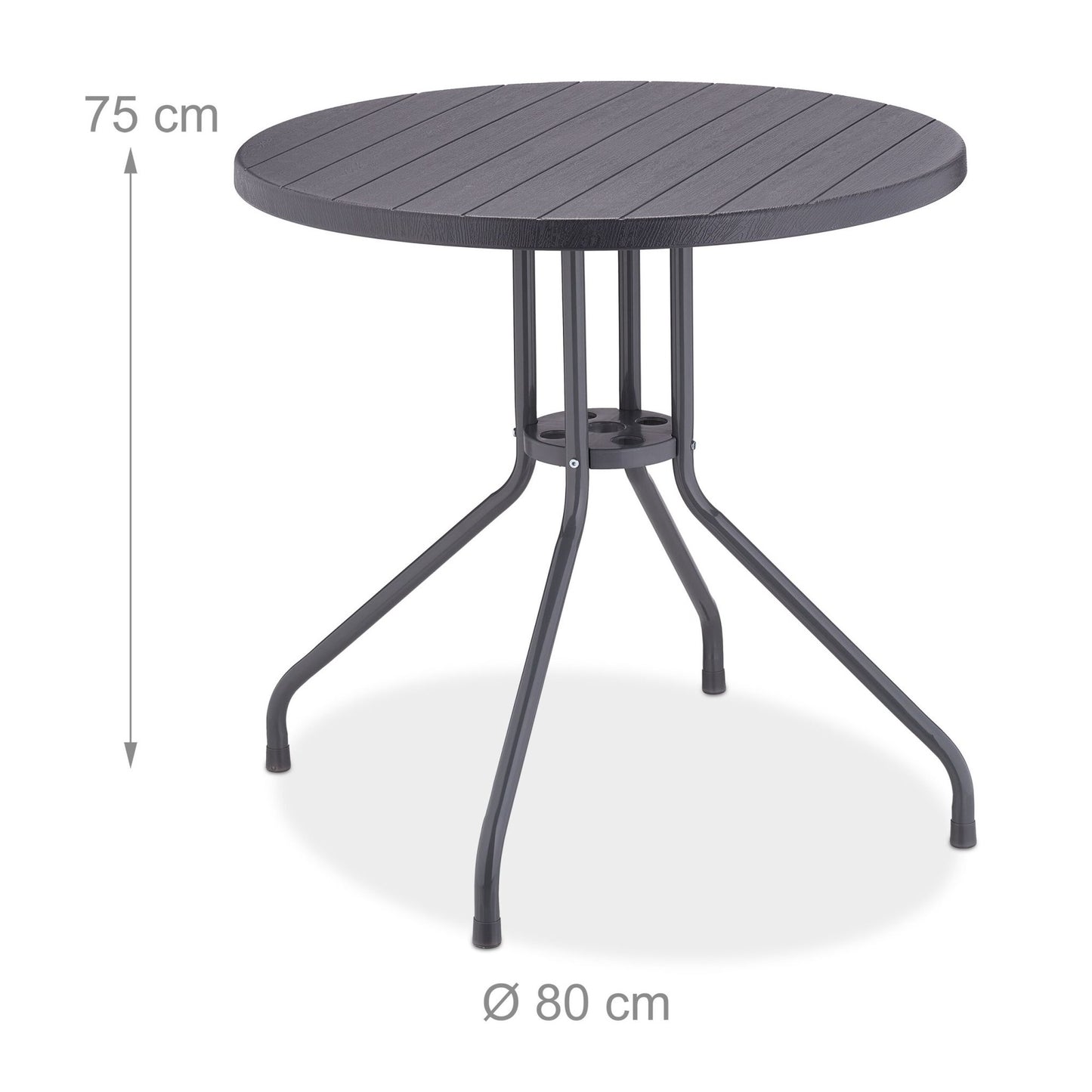 Garden table in grey wood look