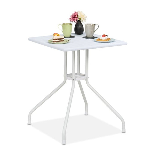Garden table in white wood look