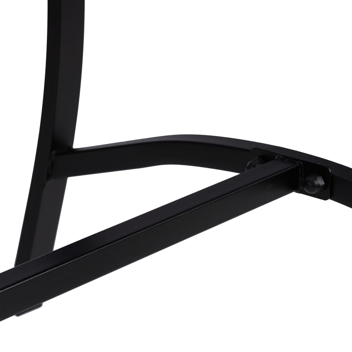 Garden table rectangular black