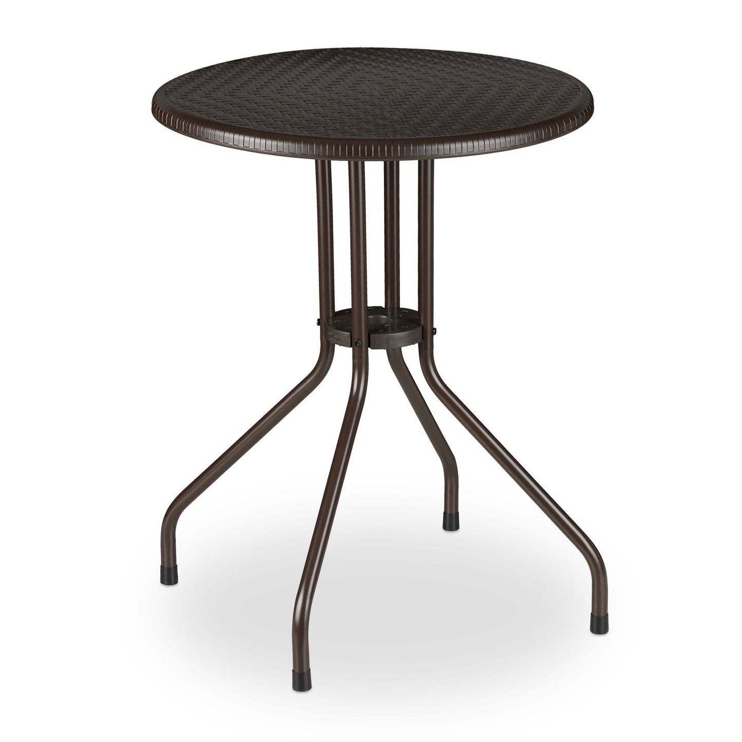 Garden table round brown