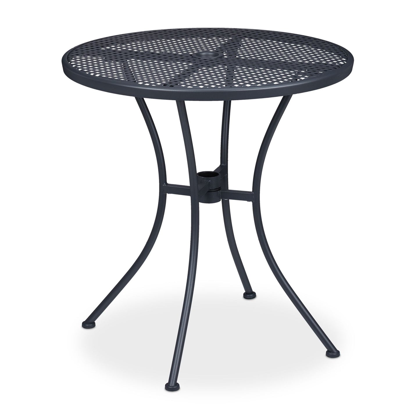 Garden table with hole for parasol