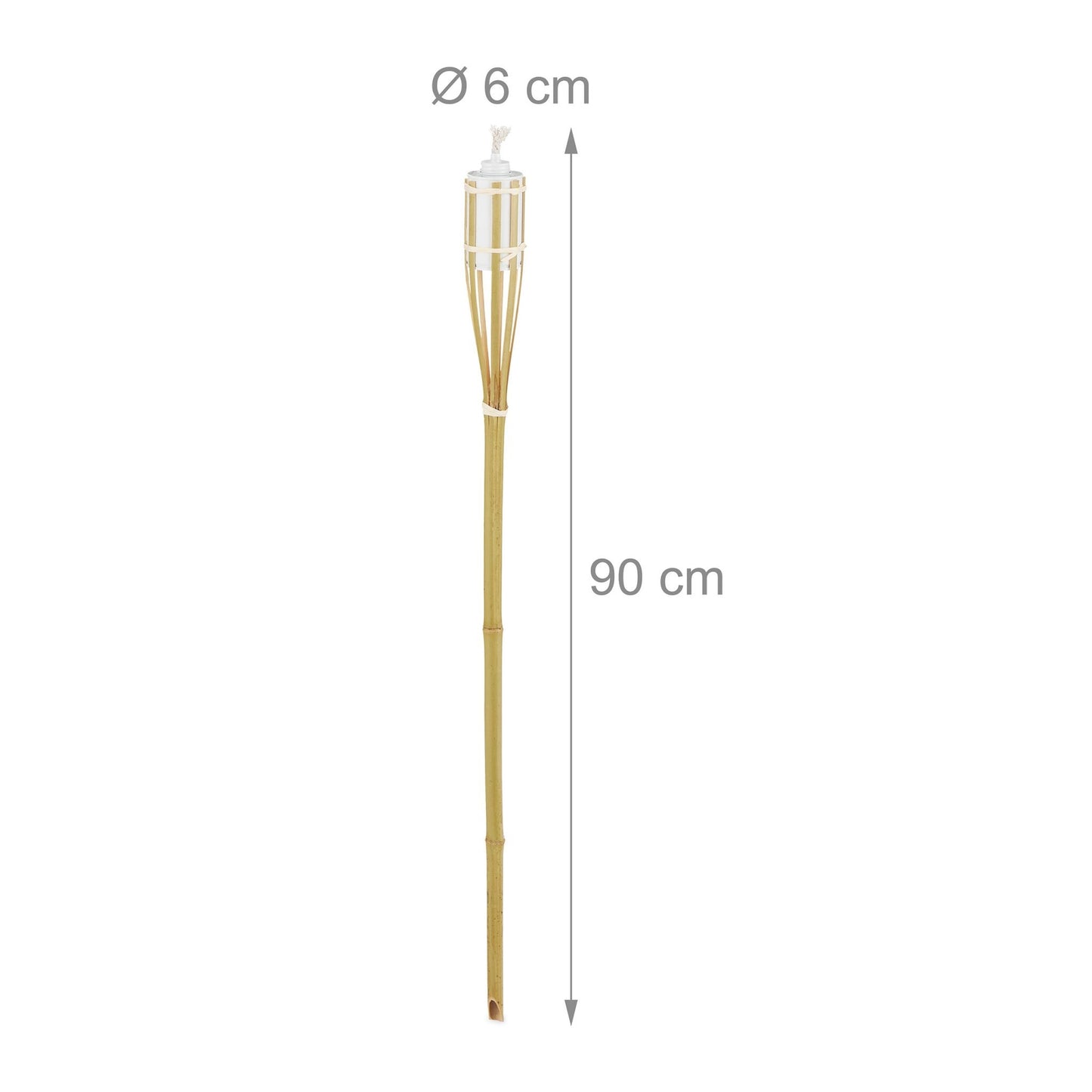 Garden torch bamboo set of 10