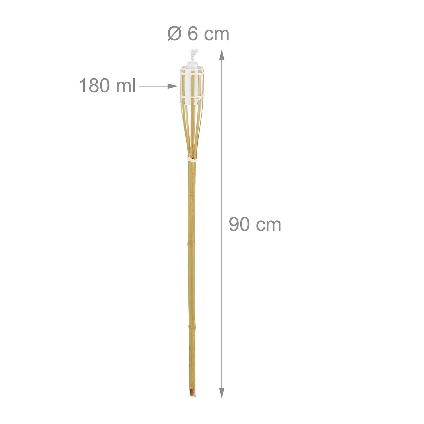 Garden torches bamboo 16-pack