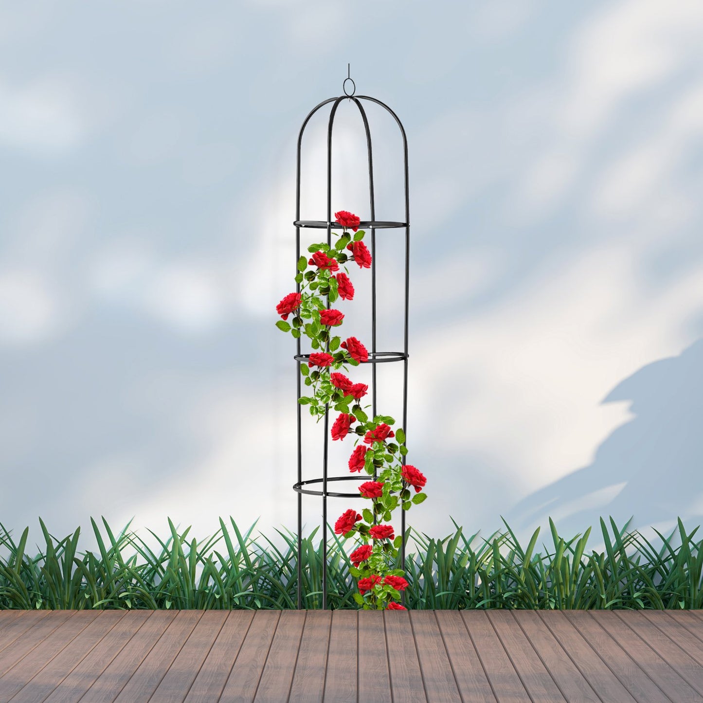 Garden trellis metal with lace
