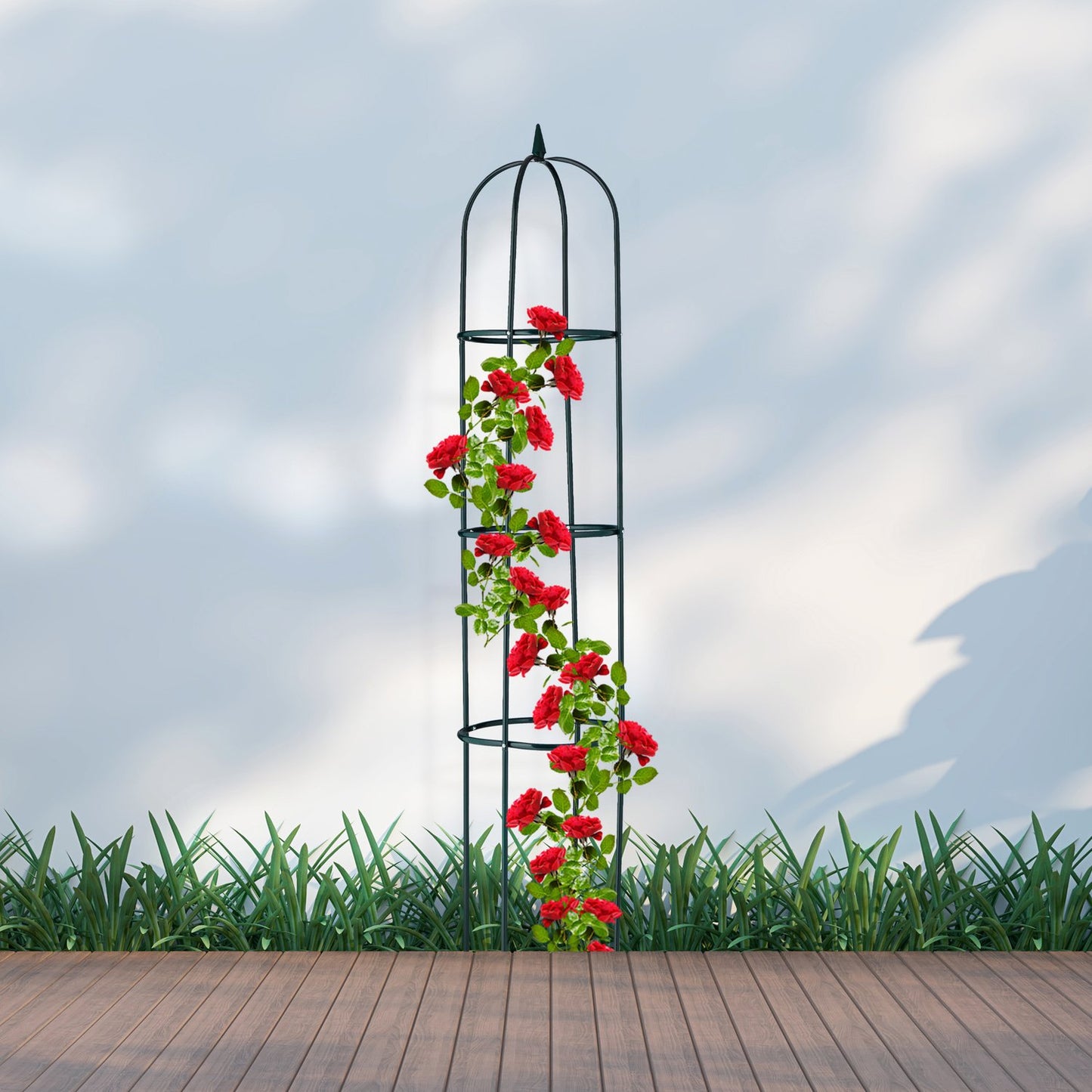 Garden trellis metal with lace