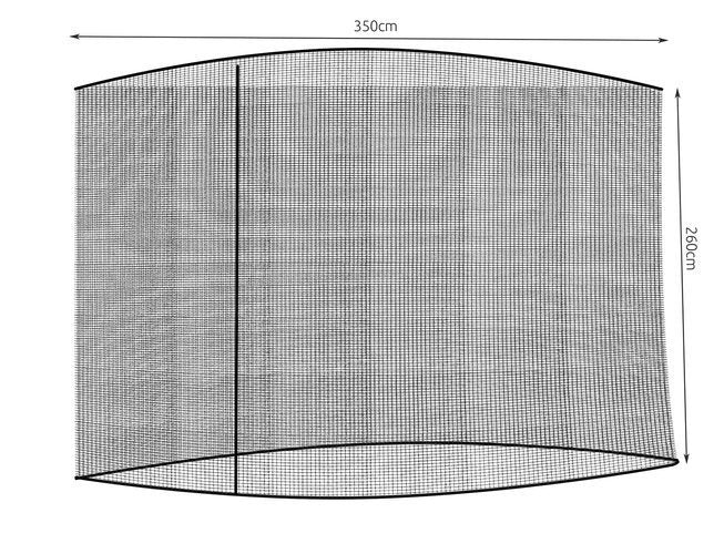 Garden umbrella mosquito net 3.5m - black