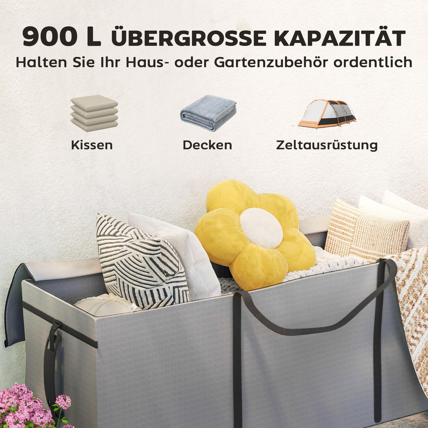Waterproof 600D Oxford Cushion Storage Bag, 200x60x75cm