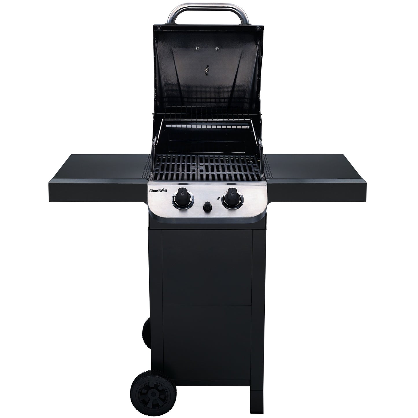Gas Grill with 2 Burners, Cast Iron Grates, Thermometer
