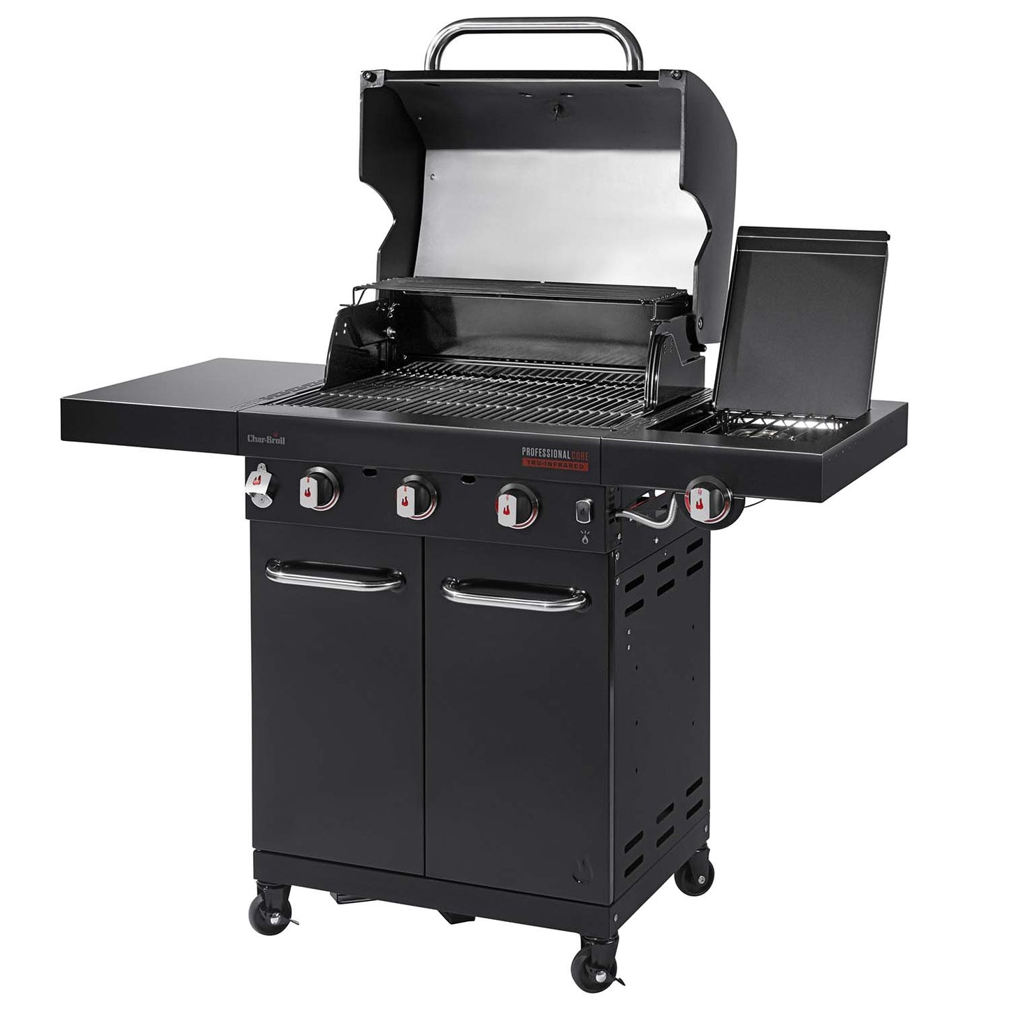 Gas Grill with TRU-Infrared, 3 Burners, Cast Iron Grates