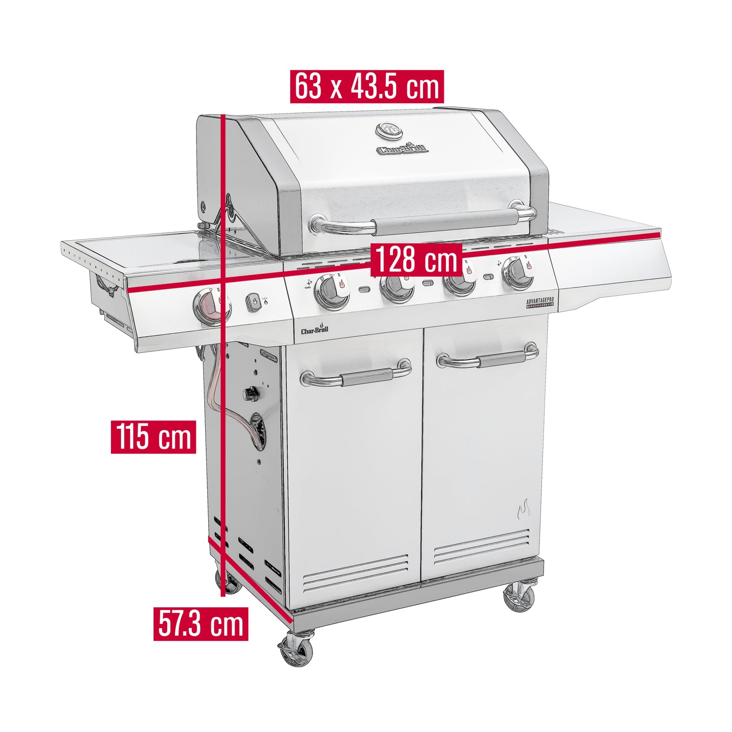 Gas Grill with TRU-Infrared Technology, Stainless Steel