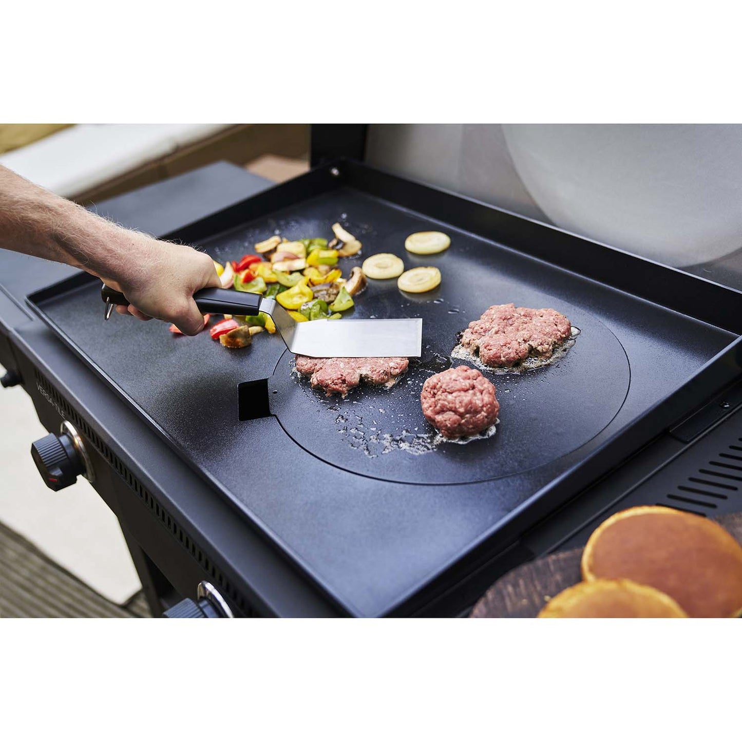 Gas-Powered Griddle with 3-in-1 System, 70x50 cm Cooking Area