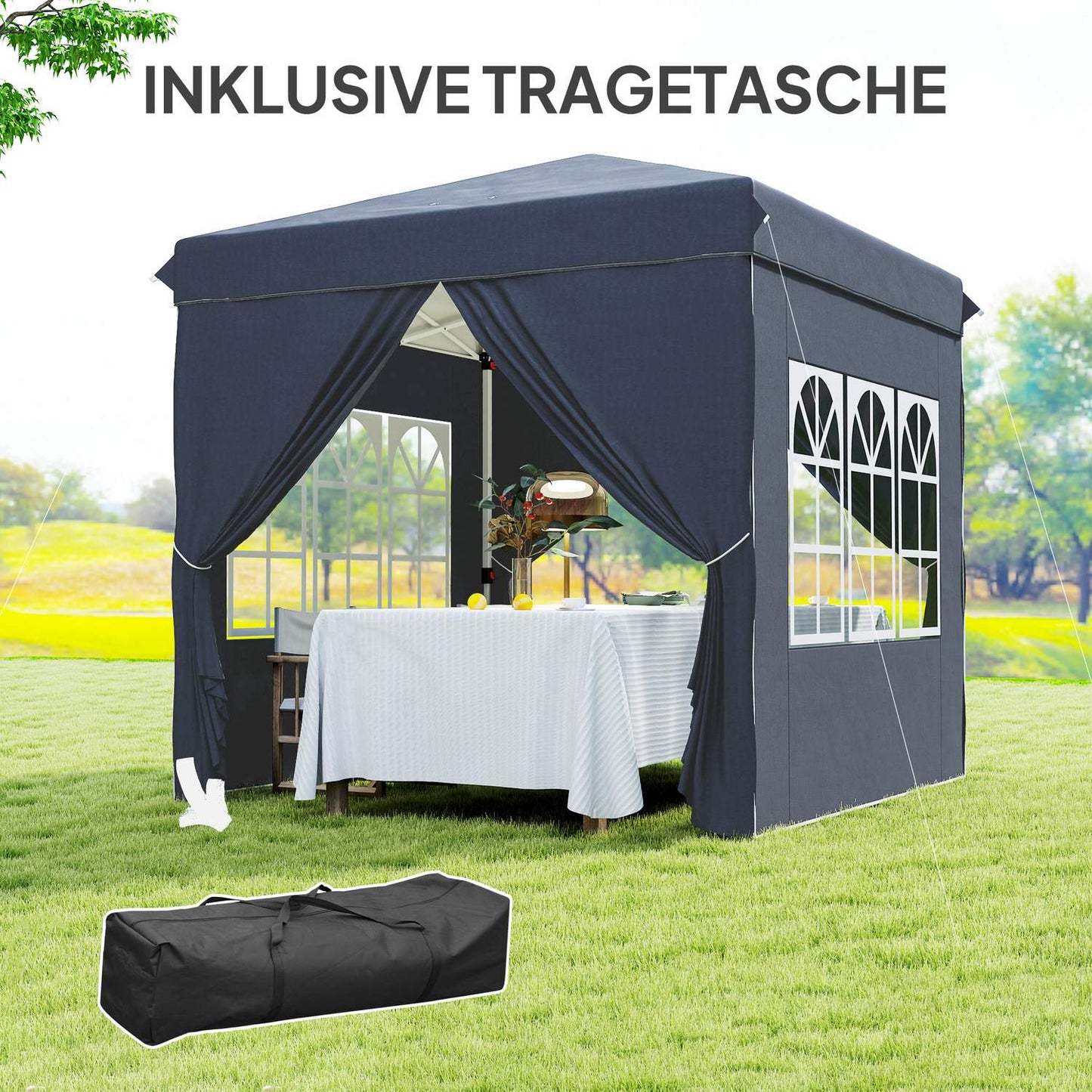 Pop-Up Gazebo, 2.5x2.5m, water-repellent, UV 50+