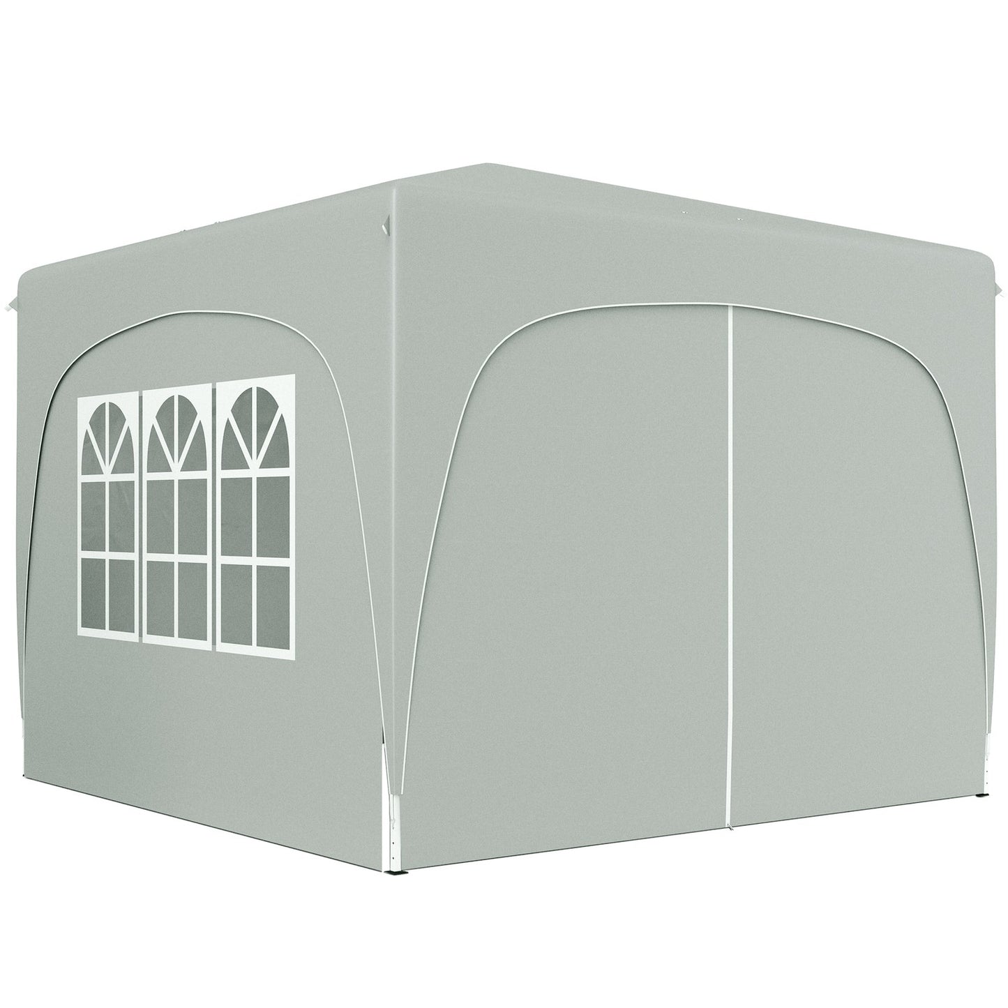 3x3m water-resistant pop-up gazebo, UV 50+, light grey