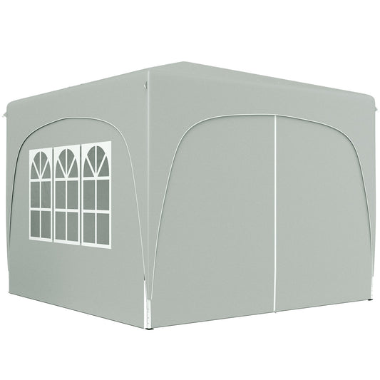 3x3m water-resistant pop-up gazebo, UV 50+, light grey