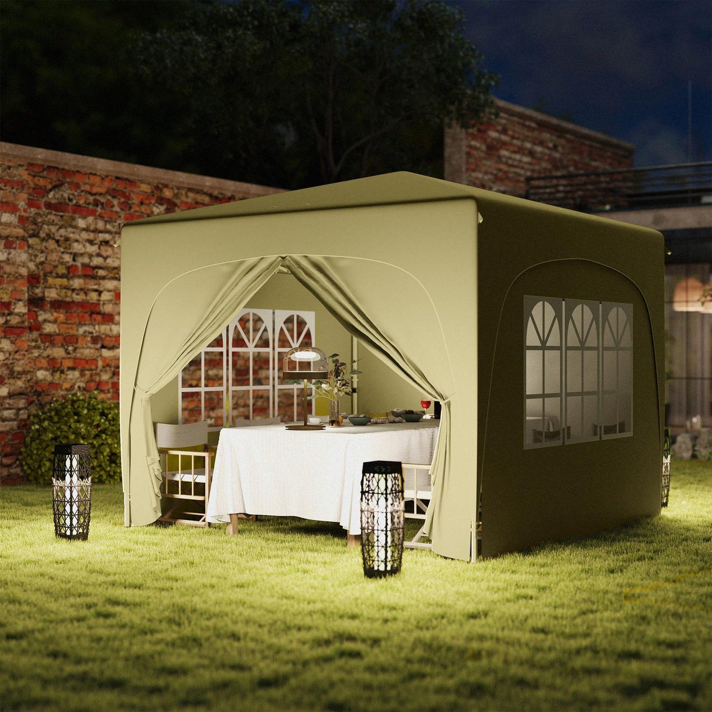 Water-repellent Pop-Up Gazebo 3x3m with UV protection