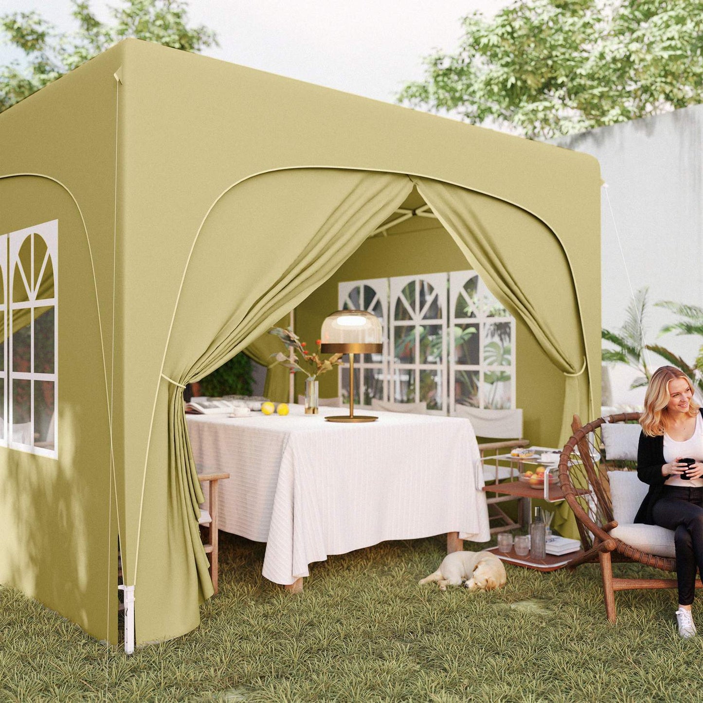Water-repellent Pop-Up Gazebo 3x3m with UV protection