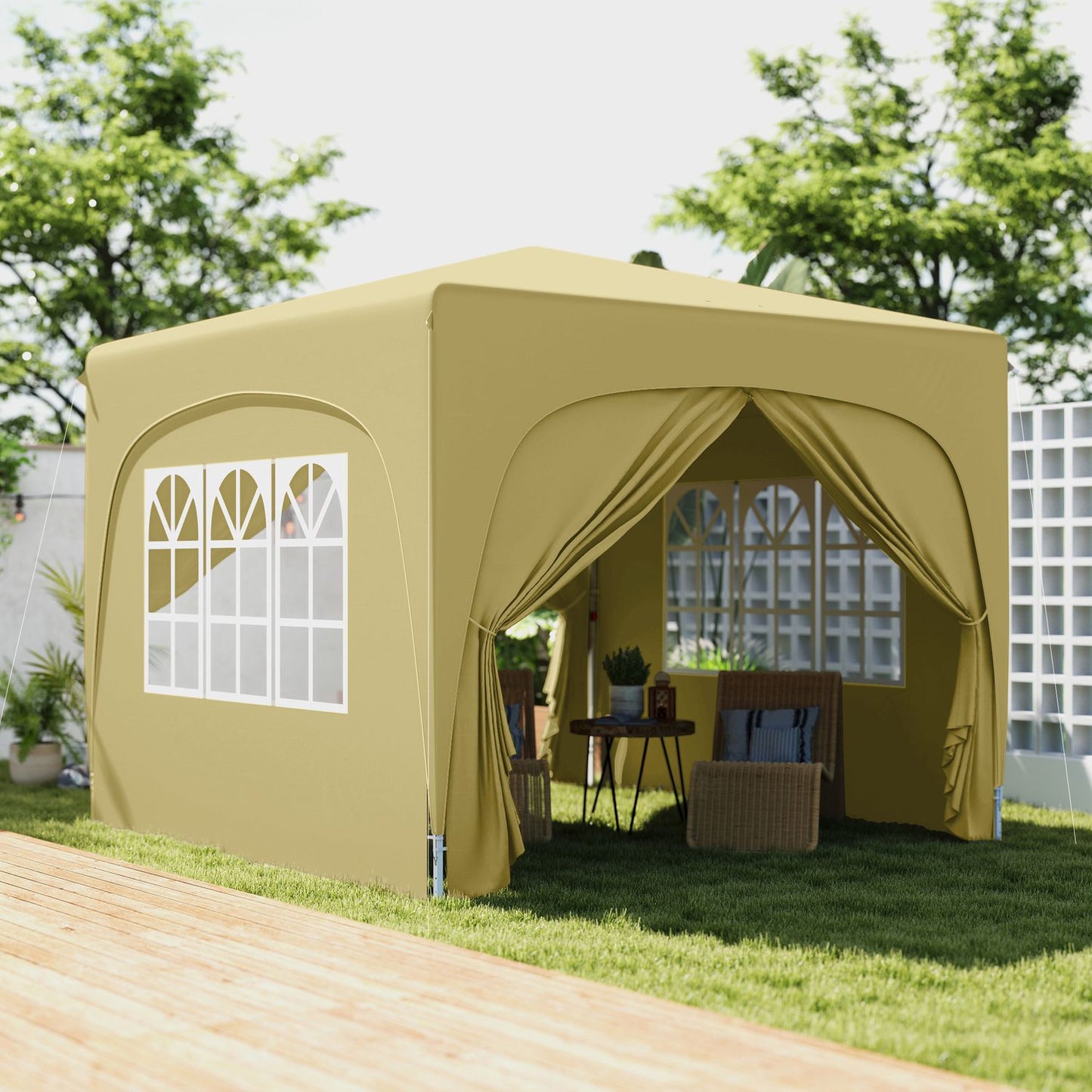 Water-repellent Pop-Up Gazebo 3x3m with UV protection