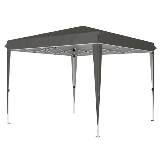 3x3m Dark Gray Water Repellent Pop-Up Gazebo, UV 50+