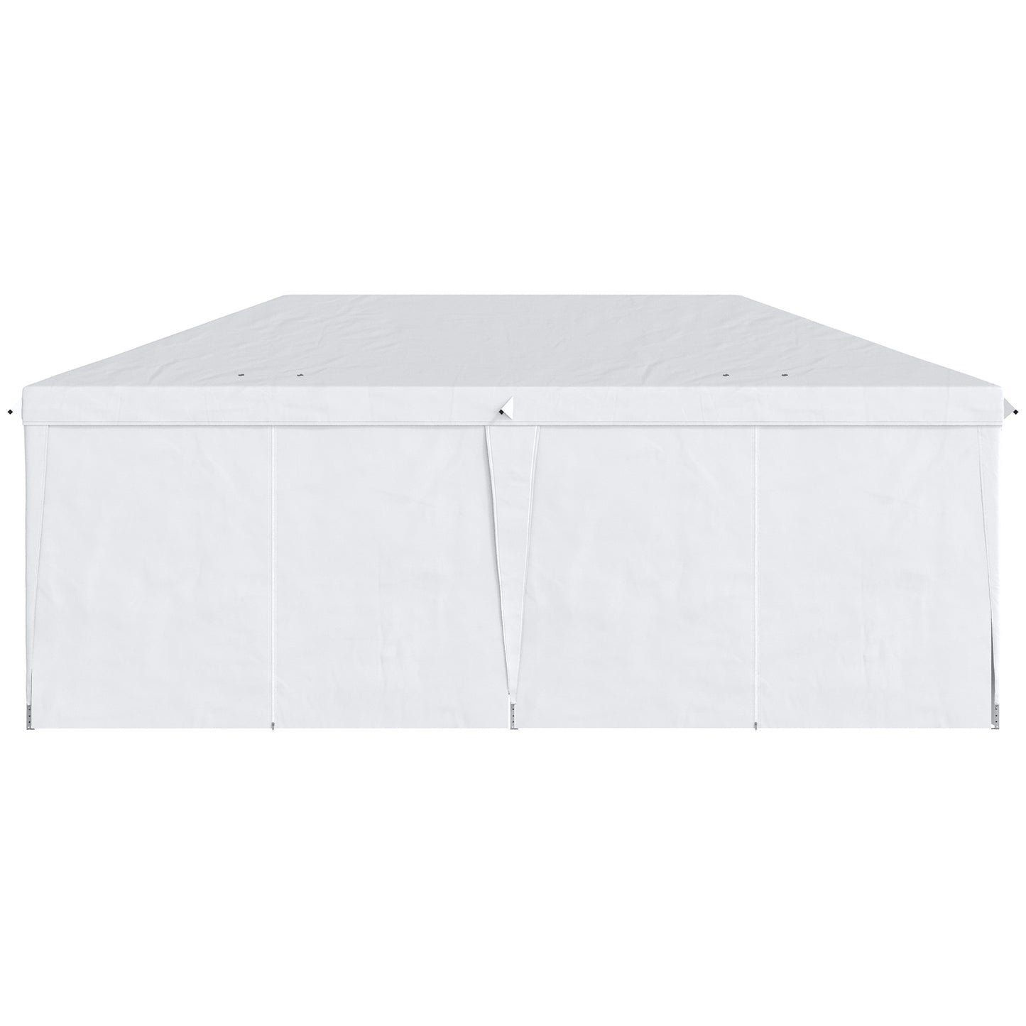 Collapsible garden pavilion with side walls and UV protection