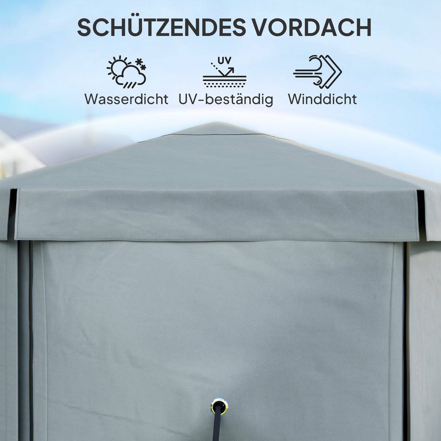 Hexagonal pop-up gazebo, 3.6x3m, UV30+ waterproof tent