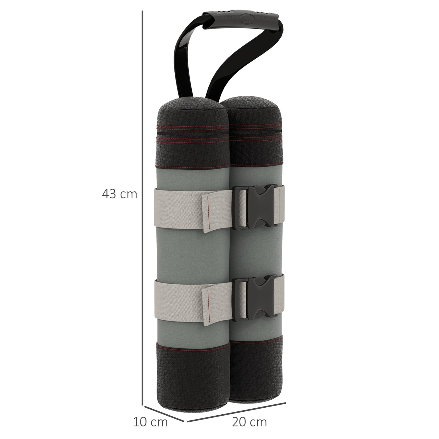Gazebo Sandbag Weights - Set of 4, Oxford Fabric, Grey