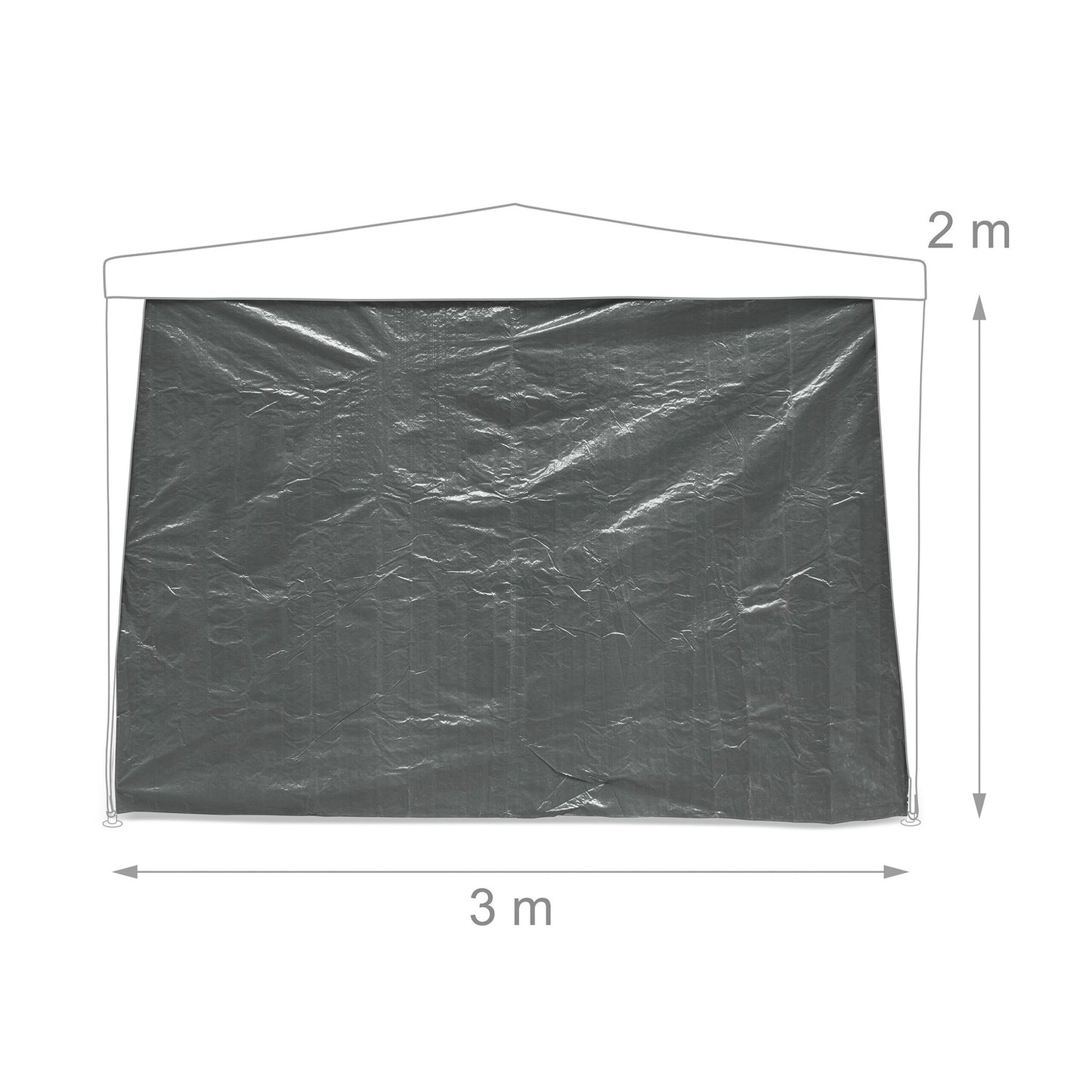 Gazebo Side Panels Set, 3 Pieces, Weatherproof PE