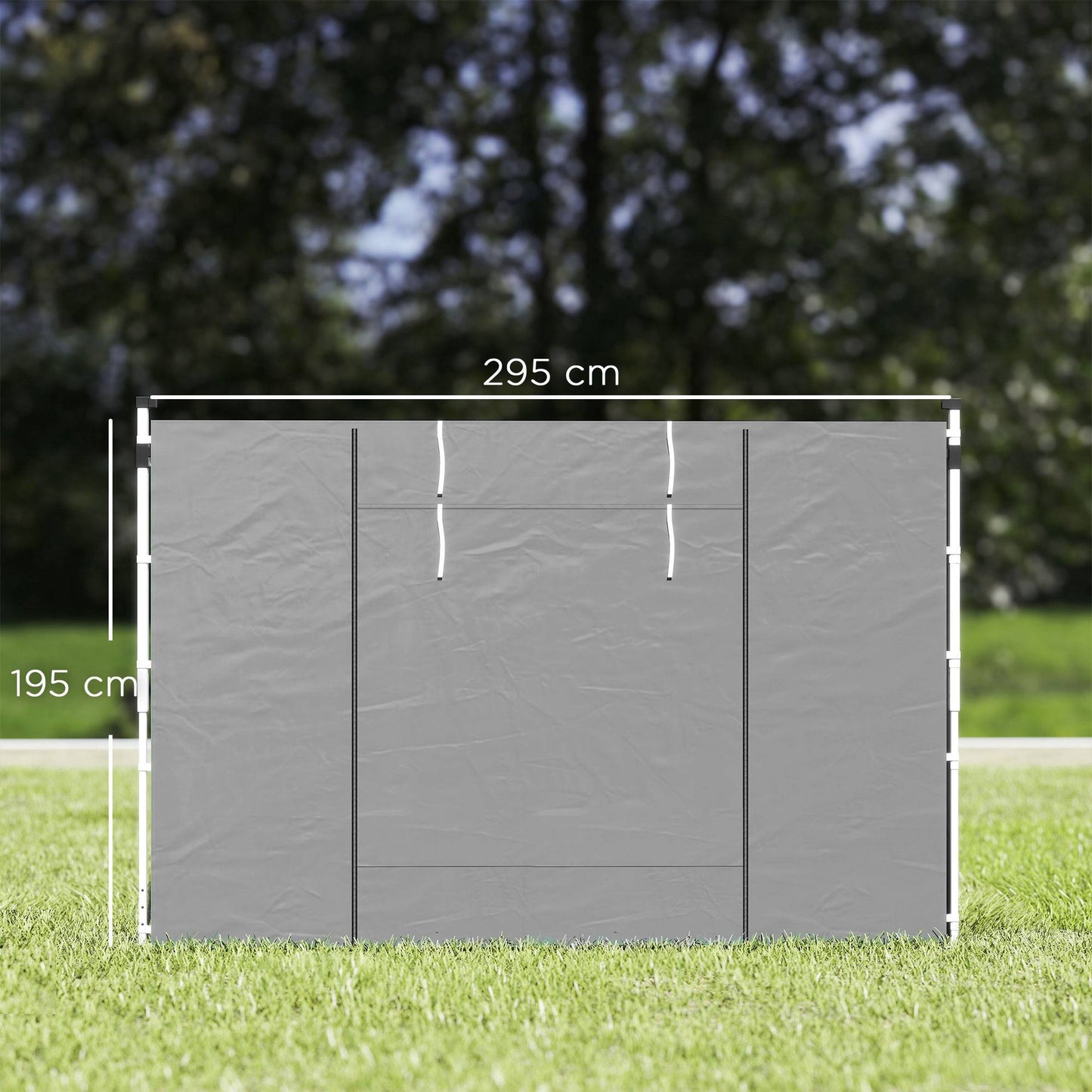 Gazebo Side Panels Set for 3x3m or 3x6m, Light Grey