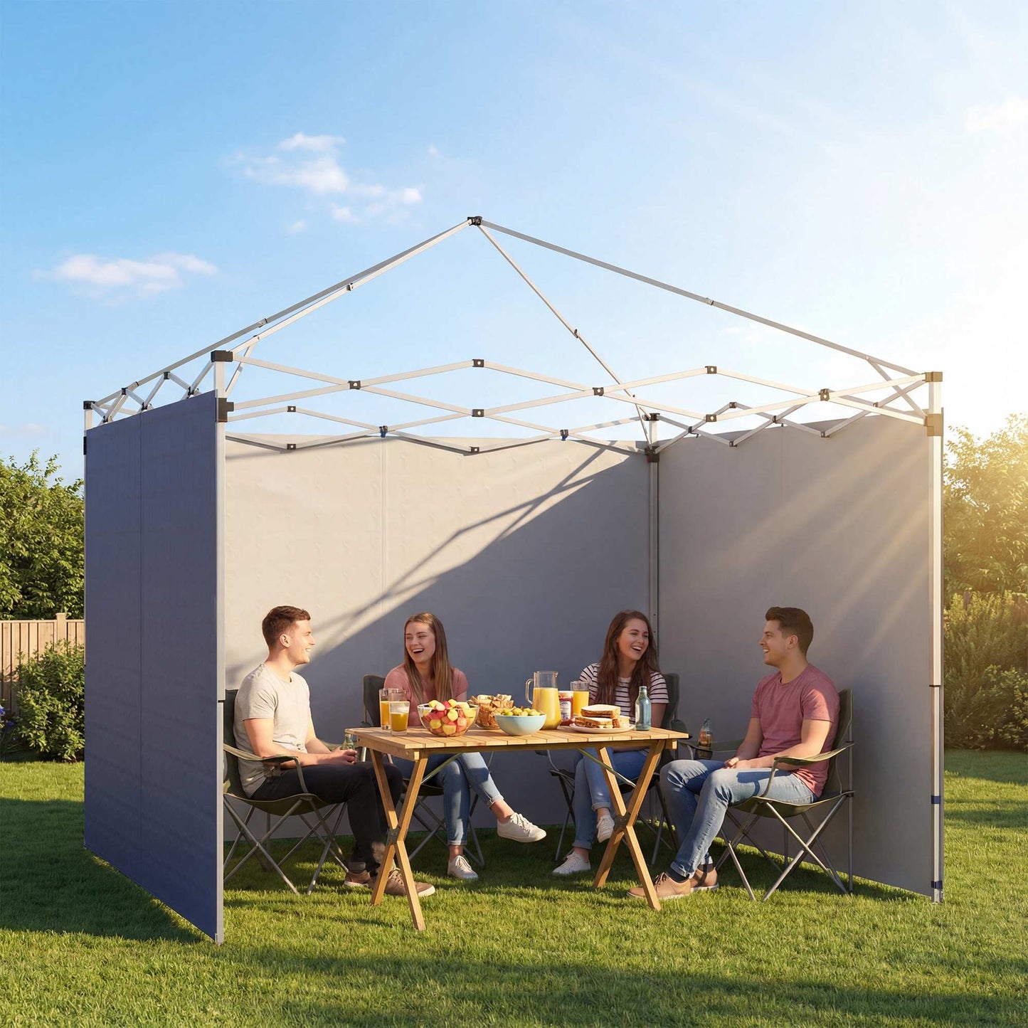 Gazebo Sidewalls Set, 3x3m, UPF 50+ Oxford Fabric
