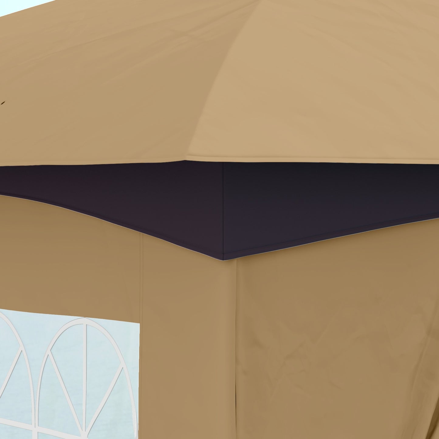 Water-repellent garden pavilion 3.4x3.4 m with UV protection