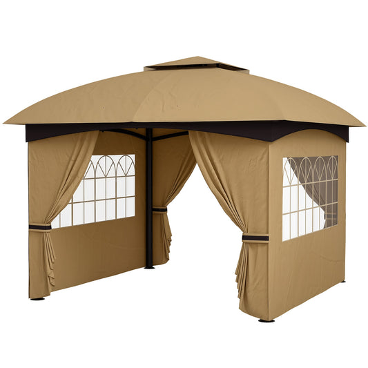 Water-repellent garden pavilion 3.4x3.4 m with UV protection