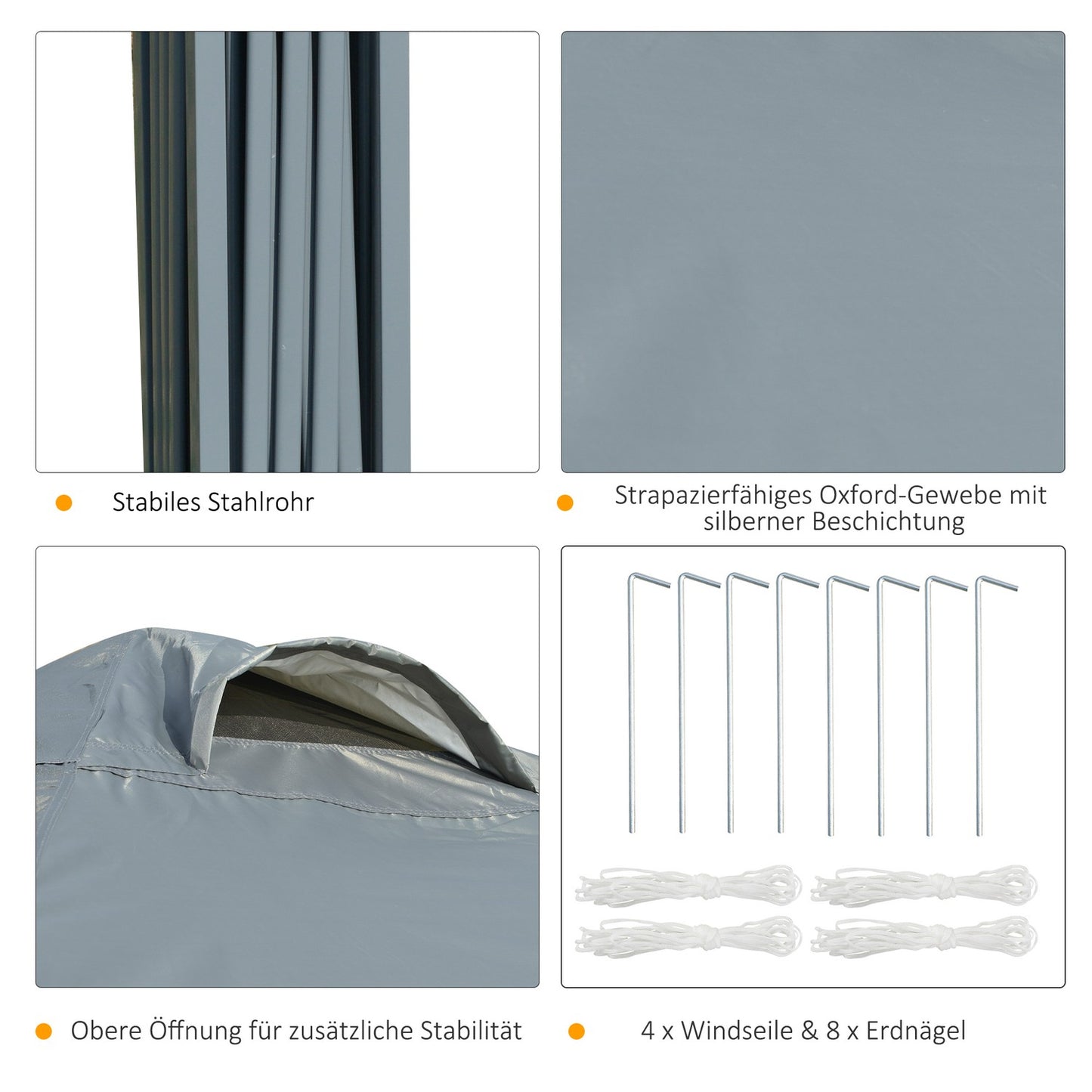 Waterproof Pop-Up Gazebo, 3x3m, UV protection, dark grey