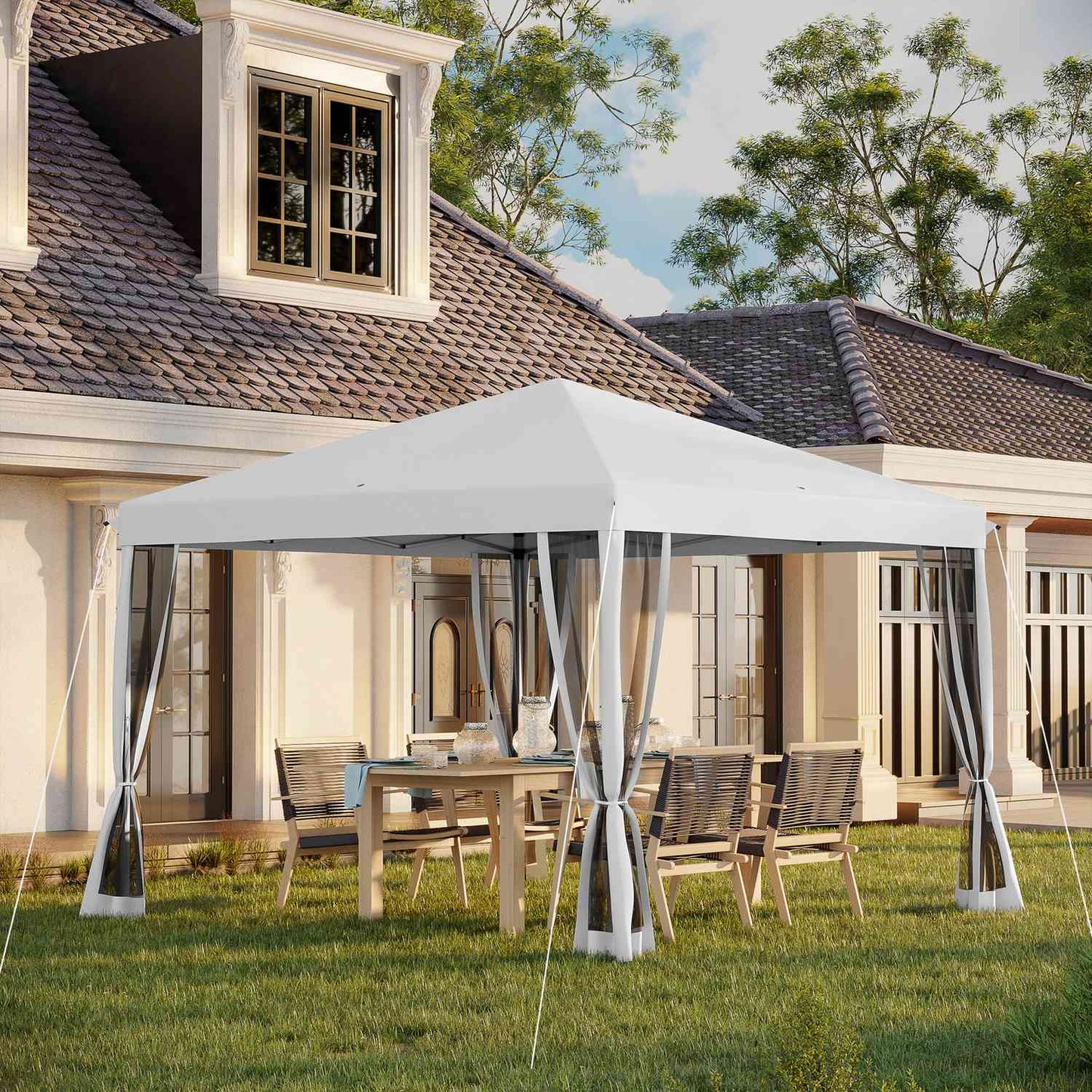 Water-repellent 3x3m Pop-Up Gazebo with UV protection