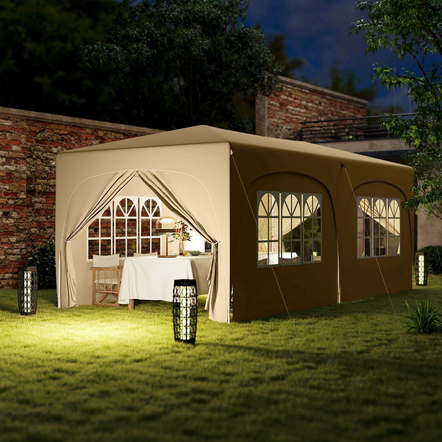 3x6m water resistant pop-up gazebo, UV50+, 6 panels