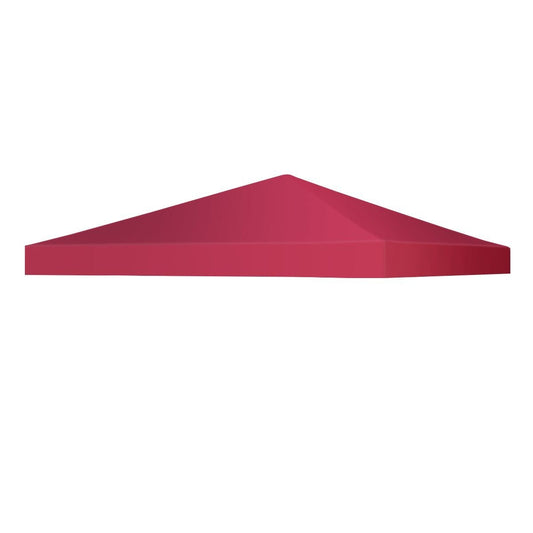 Gazebo replacement roof sun protection cover with Velcro fasteners 300 x 300 cm wine