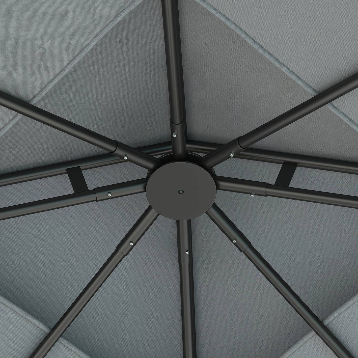 Dark gray 3x3m Metal Gazebo - Water resistant, stable