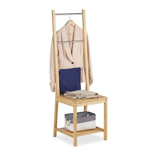 Gentleman's butler's chair bamboo & stainless steel