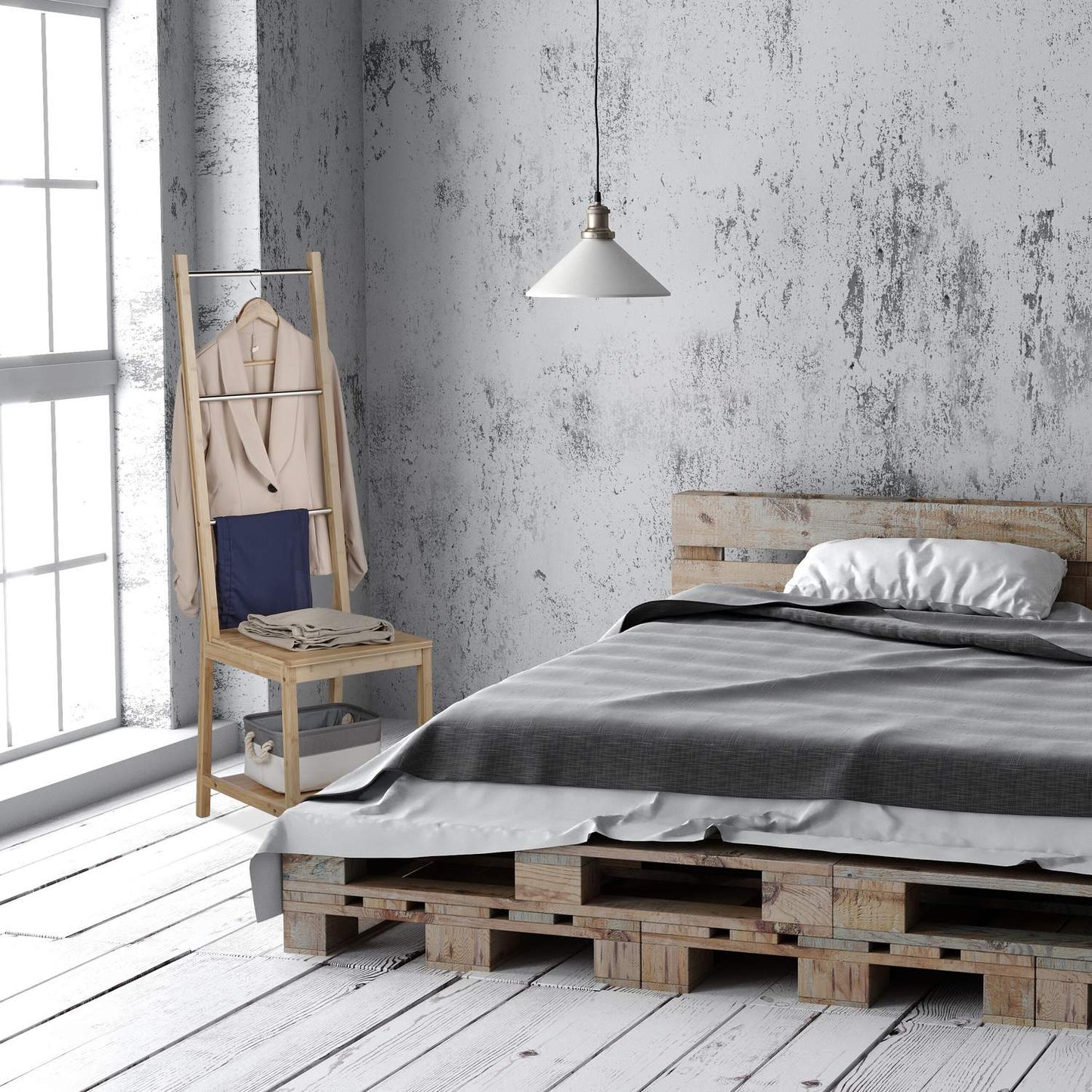 Gentleman's butler's chair bamboo & stainless steel