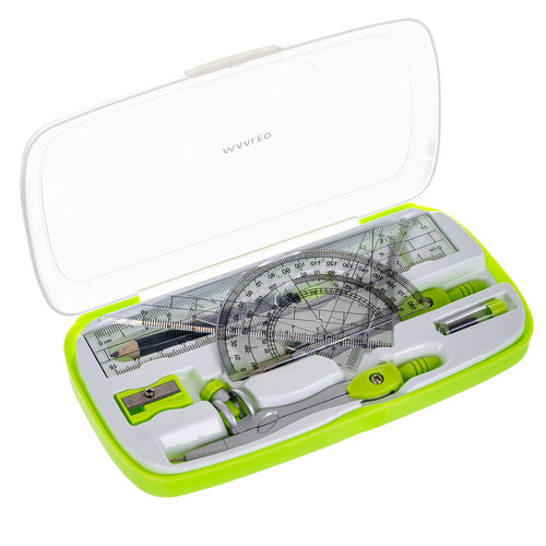 Geometric Drawing Set, 10 Pieces, Ruler & Compass