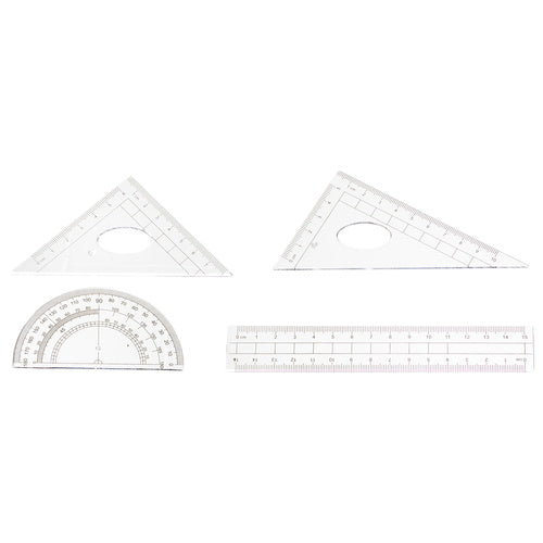 Geometric Drawing Set, 10 Pieces, Ruler & Compass
