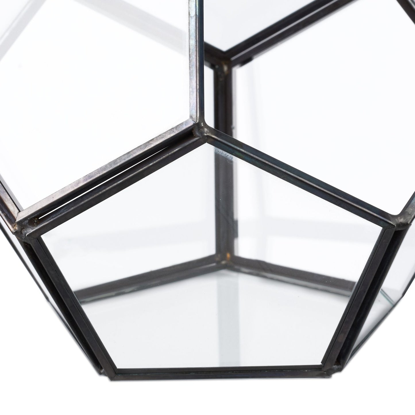 Geometric Glass Terrarium – Open Design for Indoor Plants