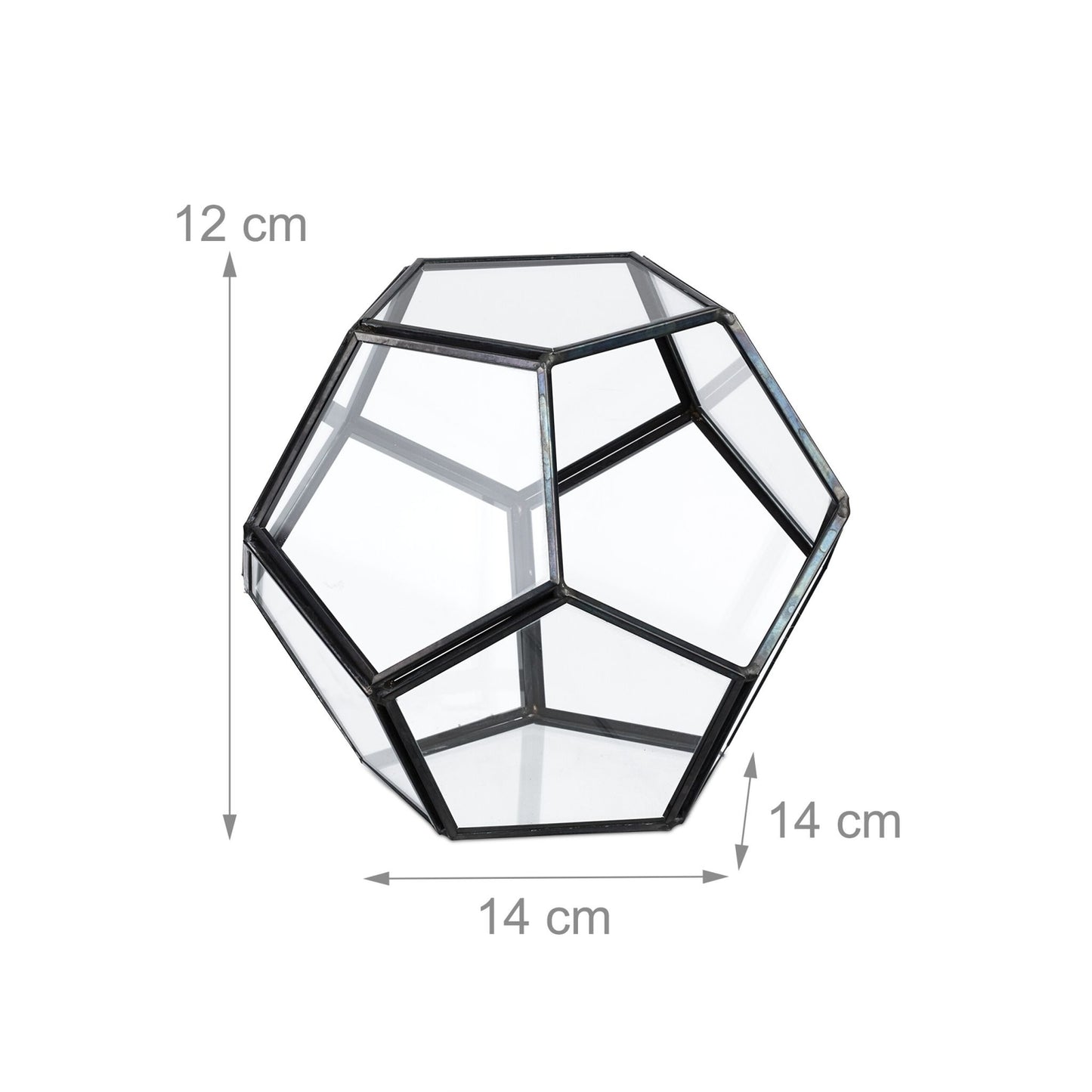 Geometric Glass Terrarium – Open Design for Indoor Plants