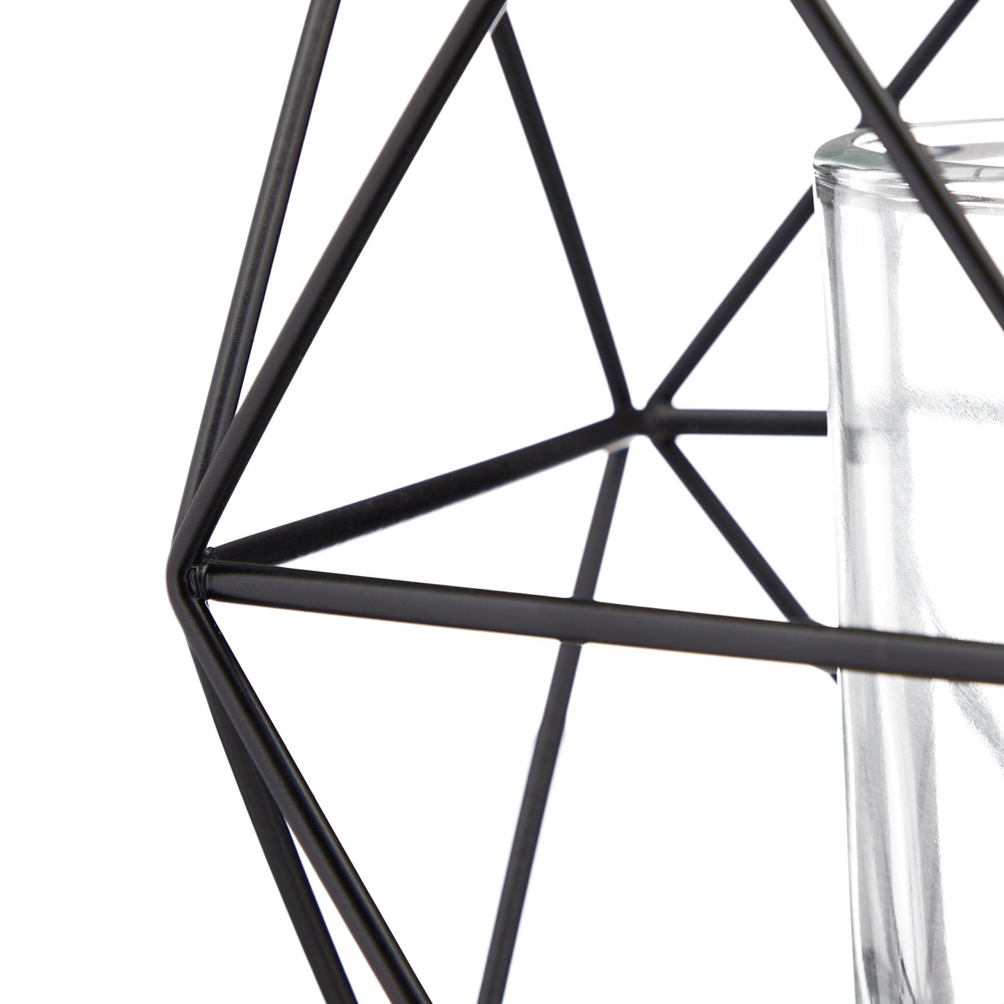 Geometric Metal Tealight Candle Holders, Set of 2