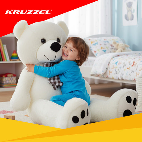 Giant 180cm Teddy Bear, Cream, Soft Plush Toy