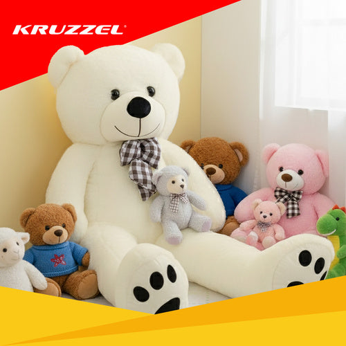 Giant 180cm Teddy Bear, Cream, Soft Plush Toy