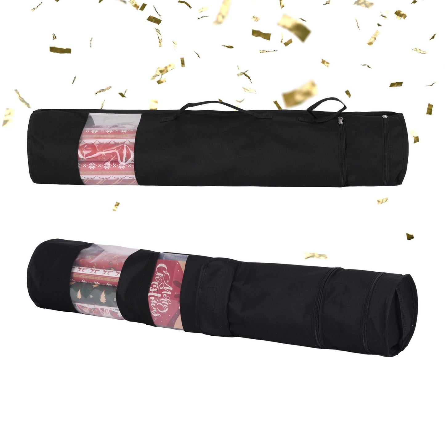 Gift Wrap Storage Bags – Set of 2 with Compartments