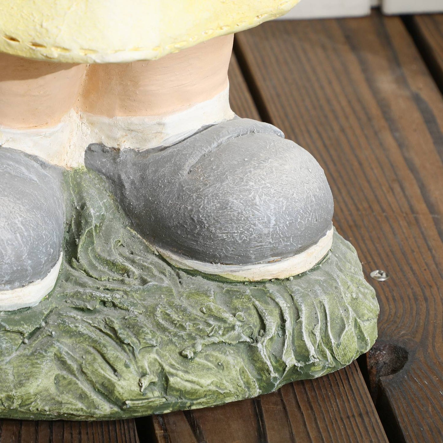 Weatherproof garden statue, 45 cm girl with hat ornament