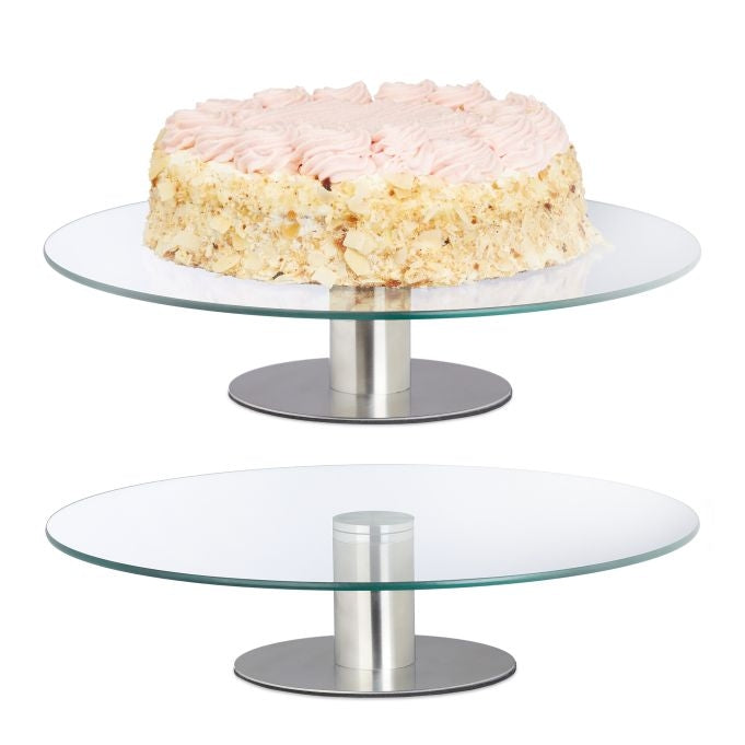 Glass Cake Stands, Set of 2