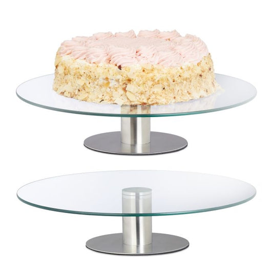 Glass Cake Stands, Set of 2