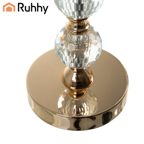 Glass Candle Holder Set of 3 – Gold, Mirror Inserts